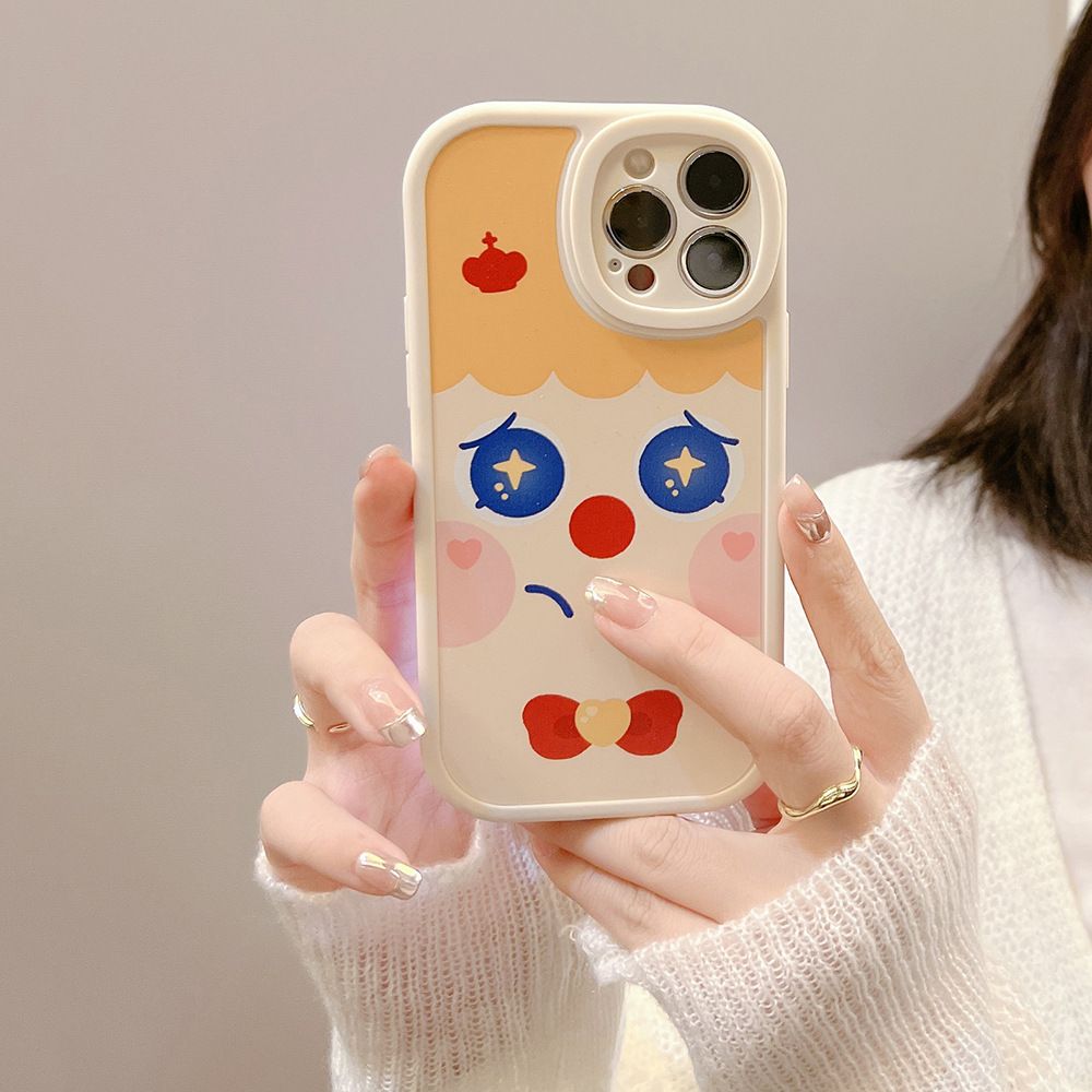 Soft Silicone Cover Cute Expression Pattern Mobile Phone Protective Case