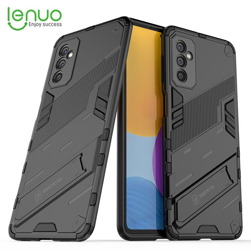 Lenuo Punk-Casing For Samsung Galaxy M52 5G Back Cover Eight-Color Anti-Fall And Anti-Slip Phone Bracket Lens Protection Cover Lovers Case