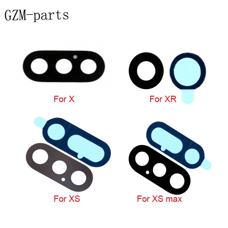 GZM-parts 5pcs/lot Back Camera Glass for iPhone 11 X XR XS Max 11 Pro max 7 8 Plus Rear Camera Cover Lens With 3M Sticker Holder