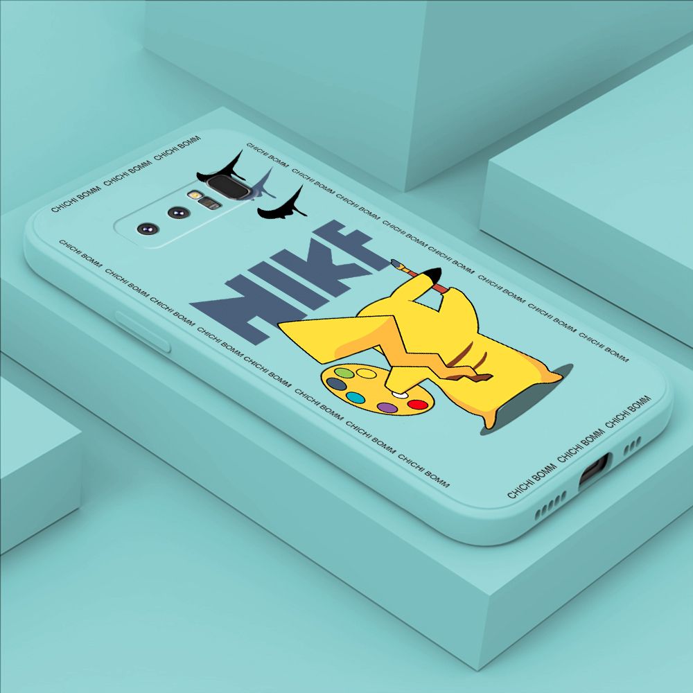 Hontinga for Samsung Note 8 Case Fashion Cartoon Animals Phone Case Phone Case Soft Square Edge Silicone Cases Full Lens Cover Shockproof Protection Cover