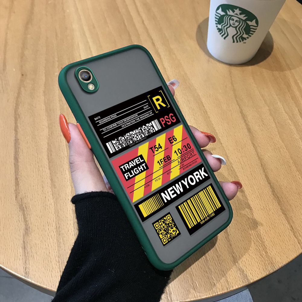 Jizetin for OPPO NEO 9 Back Cover Stripe Air Ticket Mobile Phone Case Ultra Thin Full Lens Protection Phone Case for Boy