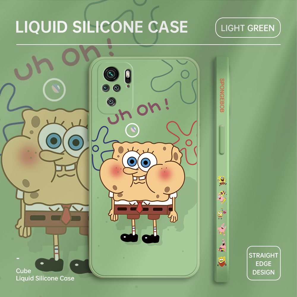 ZeroQiQi for Redmi Note 10S Case Cartoon Anime Side Printing Cases Soft Liquid Silicone Phone Cover
