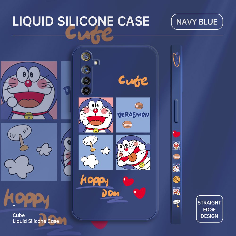 ZeroQiQi for Realme 6 Case Cartoon Cat Phone Cover Soft Full Lens Protection Case Ultra Thin Soft Liquid Silicone Phone Case