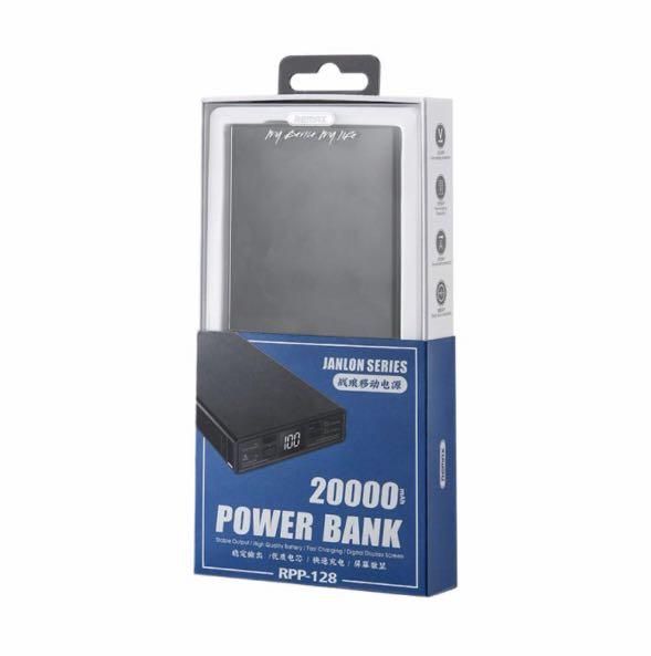 Remax RPP-128 Janlon Series 20,000mAh Wired Power Bank Slim 20000mAh Digital Powerbank