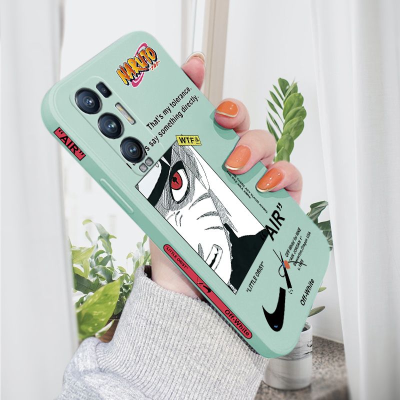 AMORVOR for OPPO Reno 5 Pro Plus 5G Back Cover Anime Uzumaki Naruto Side design Soft Case Liquid Silicone Phone Cases