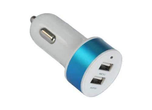 Duel USB Port Car Charger-white