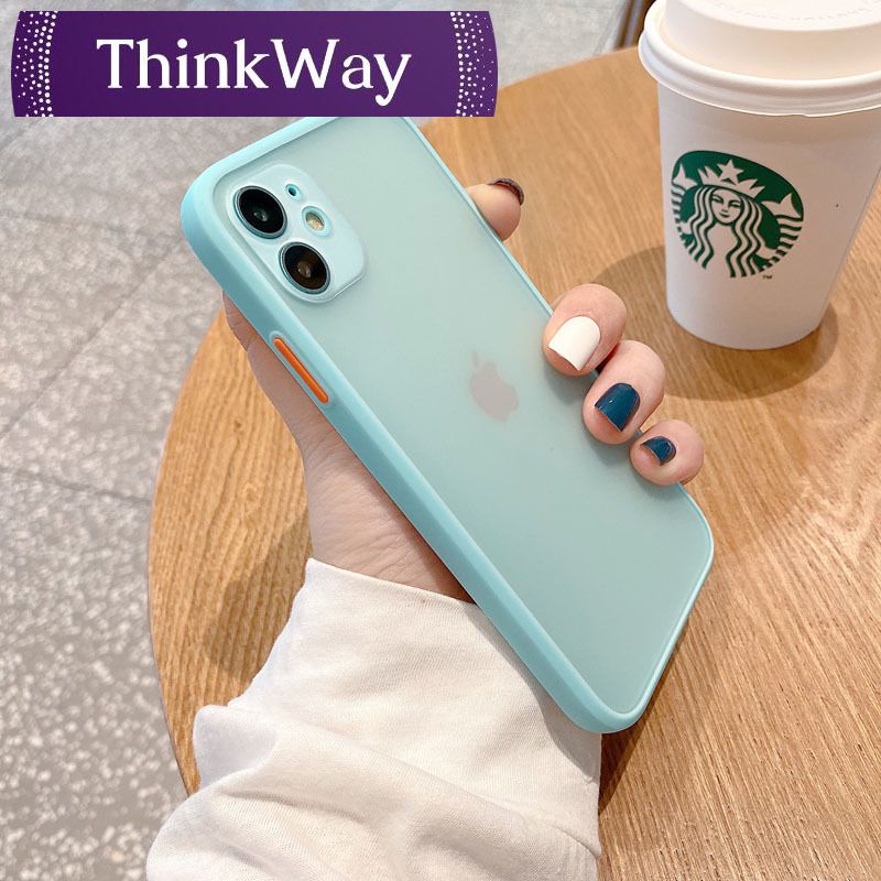 Candy Color Phone Case For iPhone 12 11 Pro Xs Max XR X 7 8 Plus SE Shockproof Bumper Matte Armor Clear Soft Cover 12Mini Coque