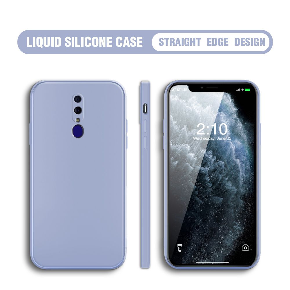 Jizetin for OPPO F11 Case Thin Soft Luxury Square Liquid Silicone Phone Case Candy Cover