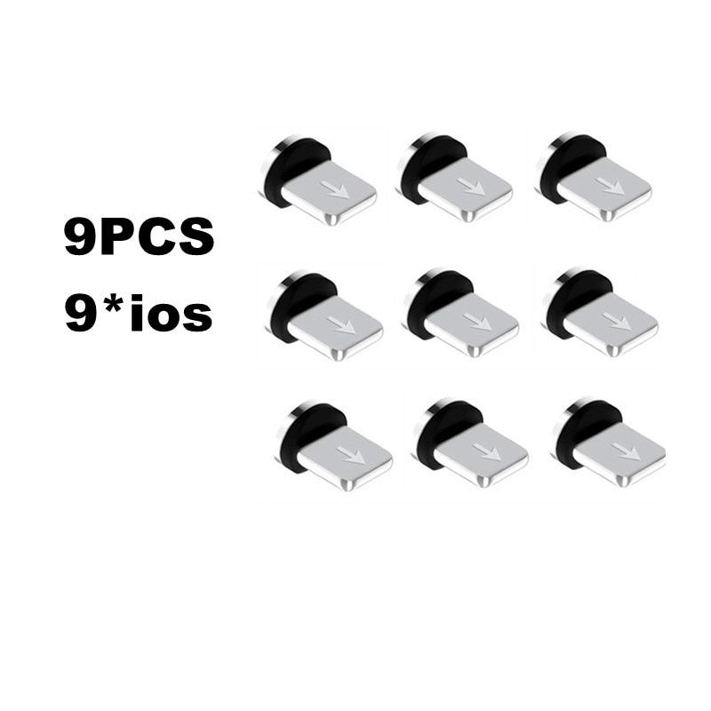 9/15/30PCS 3 IN Plug Magnetic Tips For iPhone Samsung Mobile Phone Replacement Parts Micro Converter Cable Adapter Type C