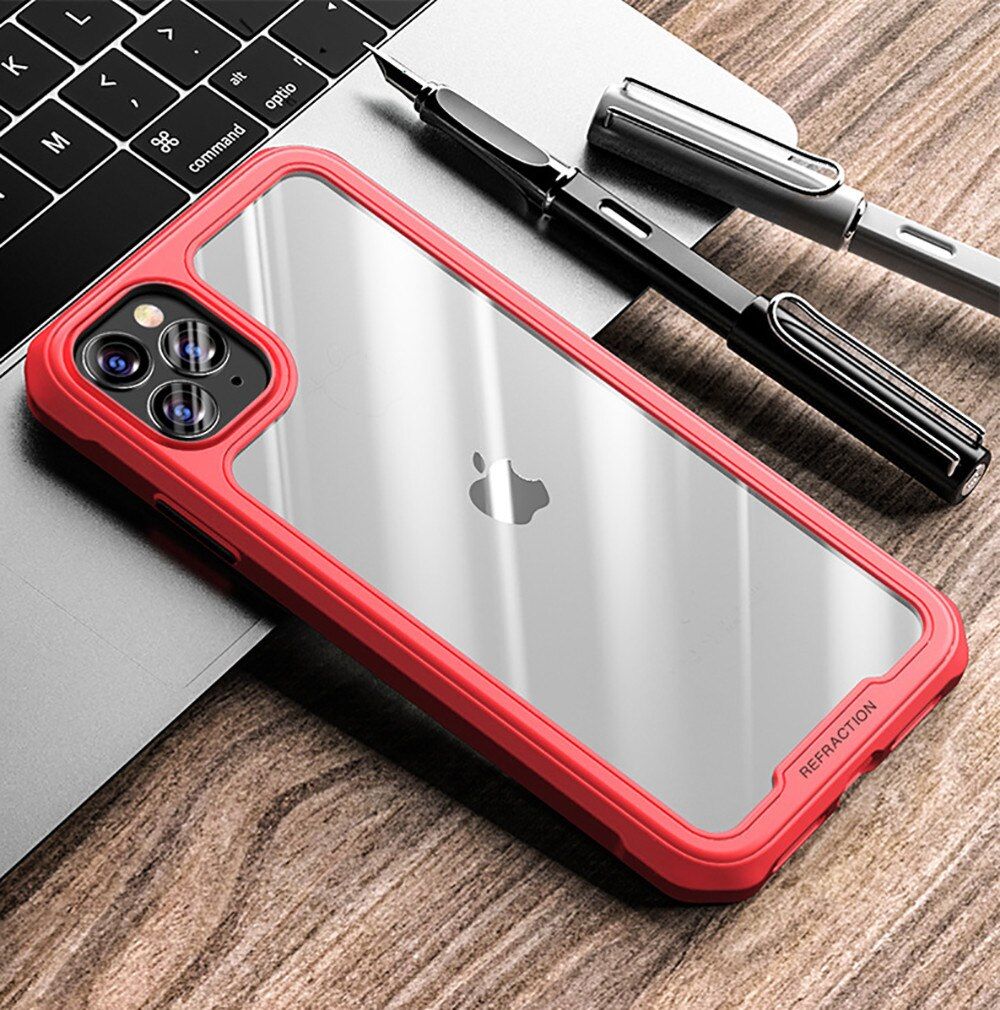 Armor Bumper Phone Case For iPhone 12 11 Pro Xs MAX XR X 7 8 Plus SE 2 Shockproof Transparent Silicone Airbag Back Cover Fundas