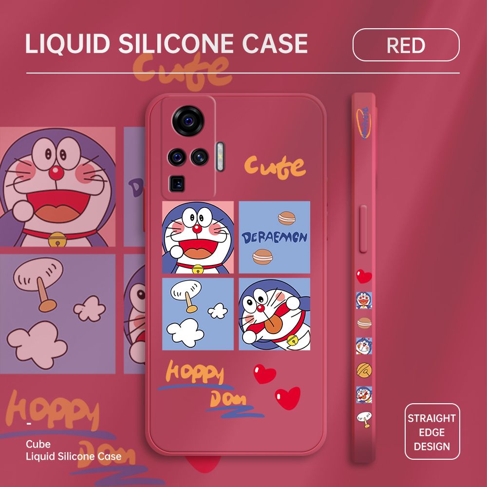 ZeroQiQi for Vivo X50 Pro 5G Case Cartoon Cat Phone Cover Soft Full Lens Protection Case Ultra Thin Soft Liquid Silicone Phone Case