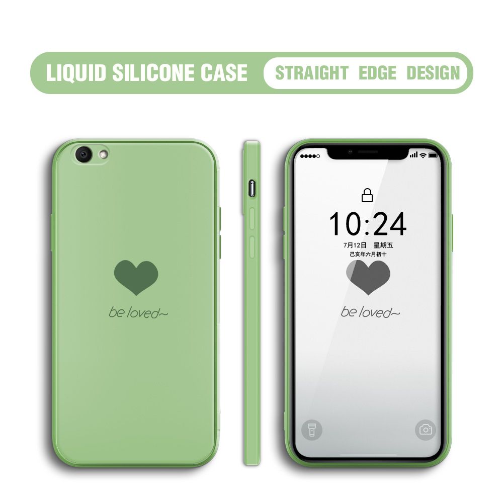 Jizetin for Vivo Y67 / V5 / V5S / V5 Lite Back Cover Little Love Multicolor Liquid Silicone Phone Case Soft Square Lens Protection Phone Cases