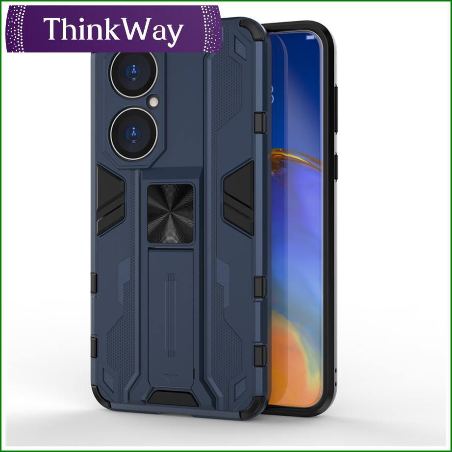 Anti-Drop Anti-Scratch Phone Case with Stand Shockproof Armor Hard Protective Casing Cover Case For Huawei Nova8i & Honor Play5T Pro