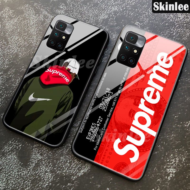 Skinlee Phone Case Xiaomi 11i HyperCharge  Cases Tempered Glass Protector Back Mirror Cover with Supreme Design Mi Xiaomi 11i HyperCharge  Prime Back Cove