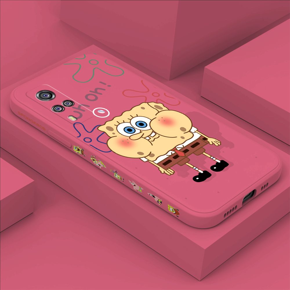 ZeroQiQi for Vivo Y51A 2021 Case Cartoon Anime Side Printing Cases Soft Liquid Silicone Phone Cover