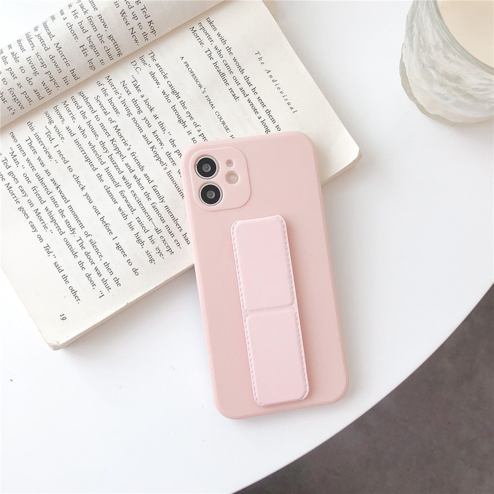 Folding Magnetic Car Holder Stand Silicone Mobile Phone Case For iPhone 11 13 12 Pro Max X XR XS 8 6 S 7 Plus SE Mini Back Cover