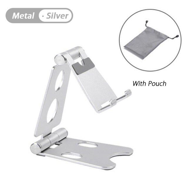 Foldable Metal Desk Phone Holder Stand for iPhone 12 11 X 8 Smartphone Tablet Folding Desktop Moible Phone Support Mount Bracket