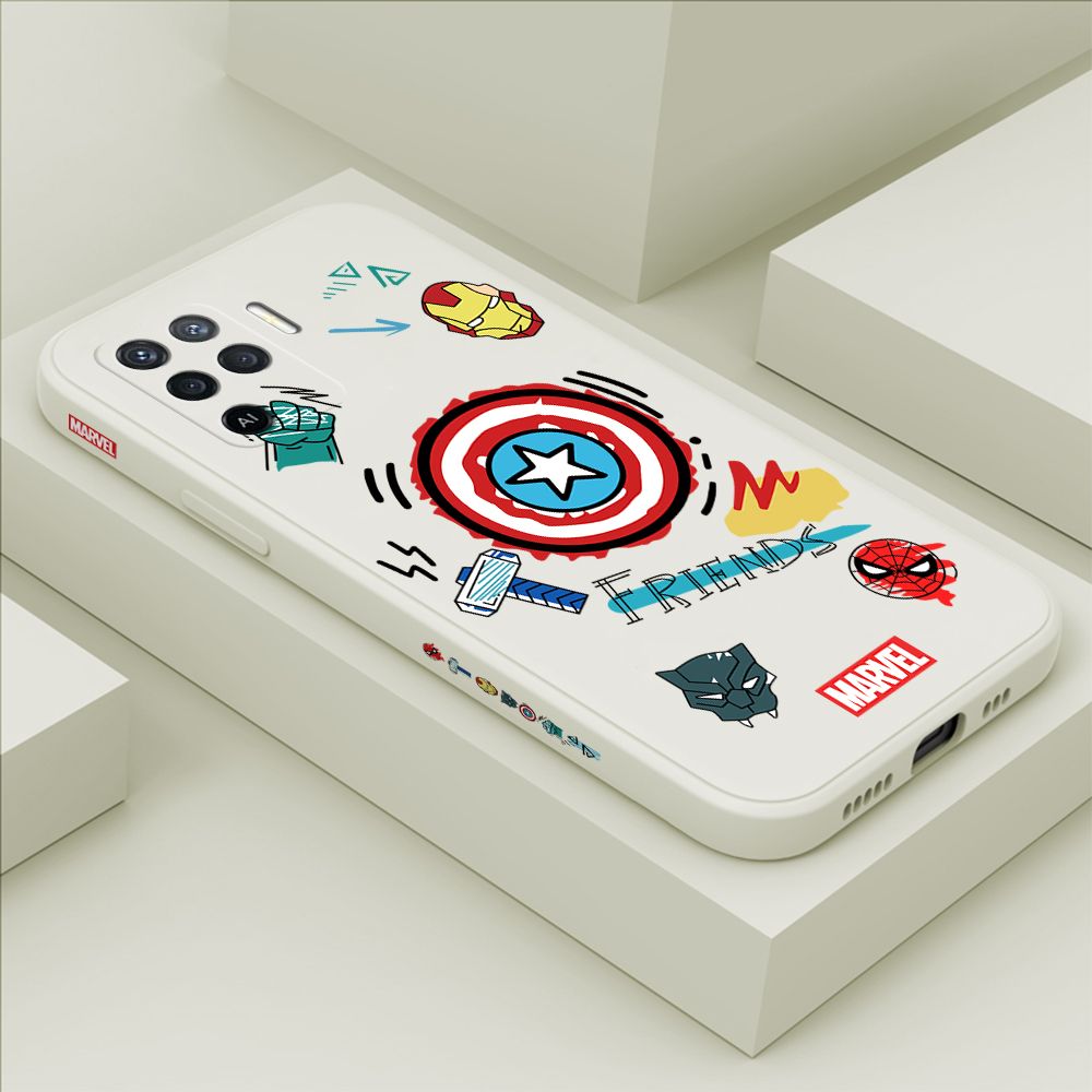 ZeroQiQi for OPPO Reno 5F Case Cartoon Anime Icon Phone Cover Soft Full Lens Protection Casing Ultra Thin Soft Liquid Silicone Phone Cases