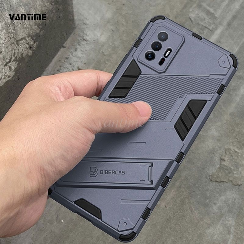 Vantime for Xiaomi 11T Pro / Xiaomi 11T Case Kickstand Ultra Thin Shockproof Matte Back Cover