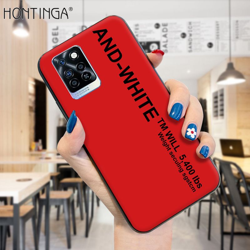 Hontinga for Infinix Note 10 Pro NFC Case Simple Generous Clean Color Girls Boys Cases Shockproof Soft Silicone TPU Phone Cover