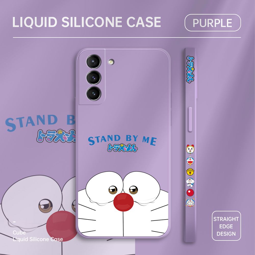 ZeroQiQi for Samsung S21 5G Case Cartoon Weeping Cat Phone Cover Soft Full Lens Protection Casing Ultra Thin Soft Liquid Silicone Phone Cases