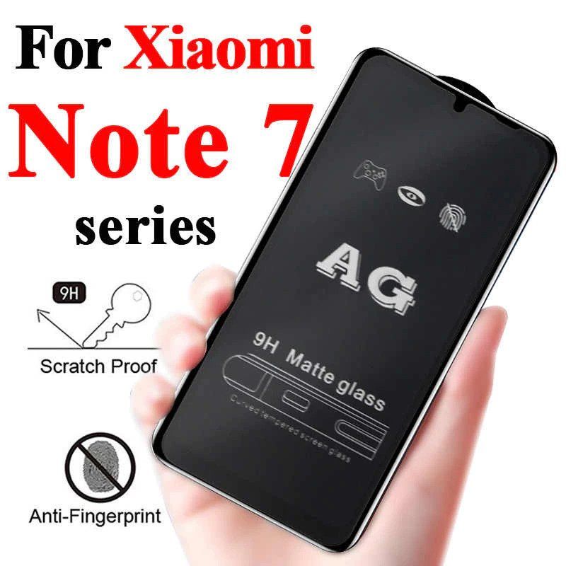 AG Matte Frosted Full Cover Tempered Glass For Xiaomi Redmi Note 7 Pro / Note 7 / Note 7s