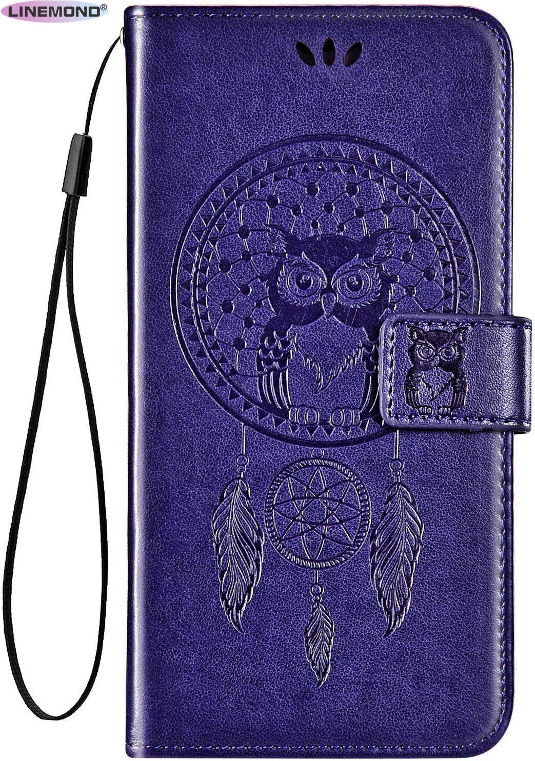 Case for Nokia 8 Cover Pu Leather Wallet Strap Case Card Slots Shockproof Magnetic Kickstand Slim Folio Flip Book Cute Emboss Owl Wind chimes Protective Cover Case