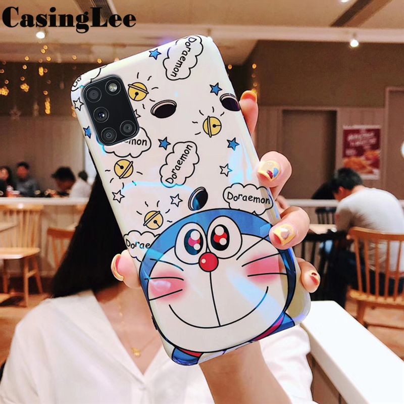 Protect Cover For OPPO A52 Case Cute Doraemon Soft Shockproof Cartoon Design Couple Full Protection Phone Cases OPPO A52 Back Cover For girls and Boys