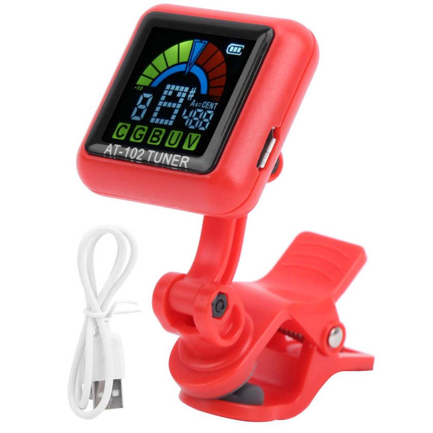 Violin Tuner Aroma Guitar Clip‑on USB Rechargeable Built‑in Ukulele AT‑102