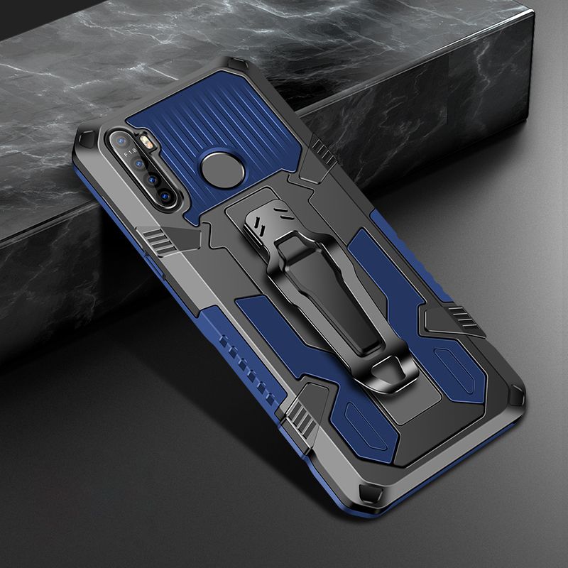 for OPPO Realme 5 6 5i 6i / Realme 5 Pro Solid Armor Case Silicon Cases with Satnd Holder + Magnetic Metal Plate Case Cover for OPPO Realme C3 C11 C12 C15