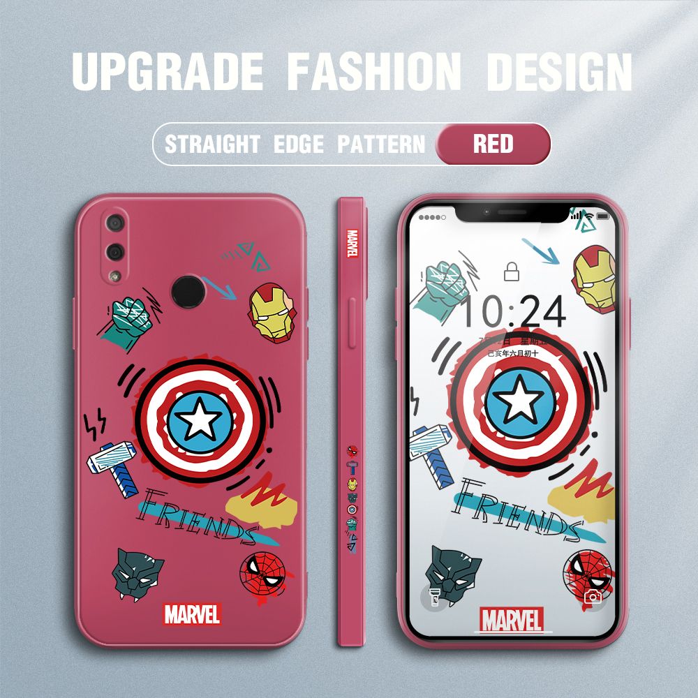 UCUC for Huawei Y9 2019 Back Cover Creative Shield Ultra Thin Soft Luxury Square Multicolor Liquid Silicone Phone Case