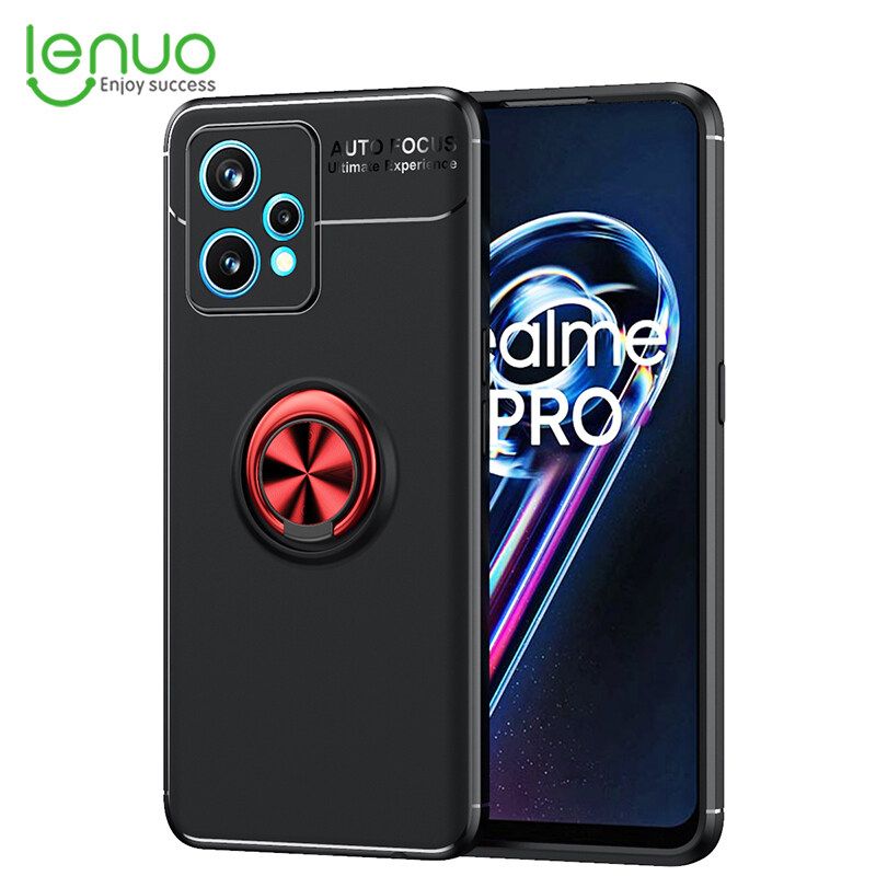 Lenuo for Realme 9 Pro Ring Stand TPU Soft Case