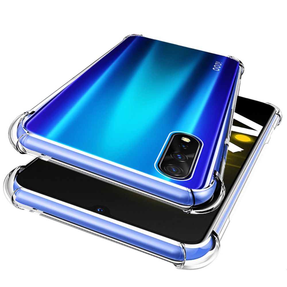 For VIVO Iqoo 855 Transparent Soft Gel TPU Reinforced Corners Cushion Bumper Shockproof Drop Protection Case Cover