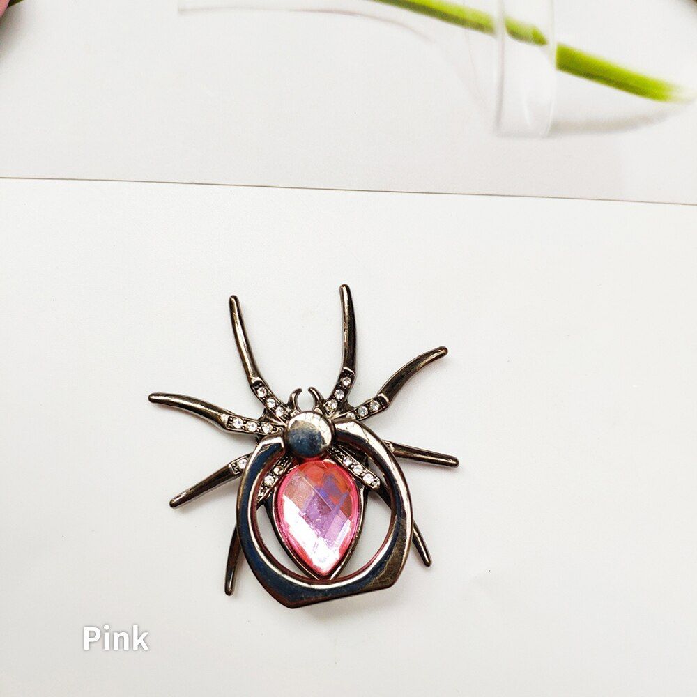 Universal Finger Ring Holder For Xiaomi Luxury Biling Diamond Spider Finger Ring 360 Rotate Mobile Phone Stand For iPhone 11
