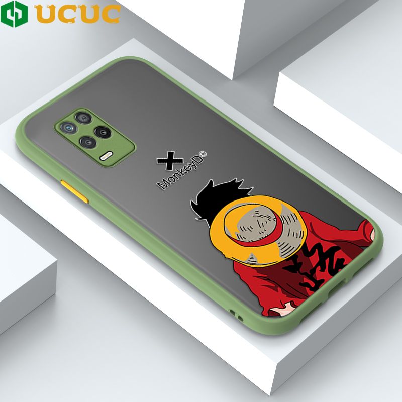 UCUC for Realme 8 5G Back Cover Back Shadow Luffy Frosted Transparent Hard Phone Case Thin Shockproof Full Cover Camera Protect Case