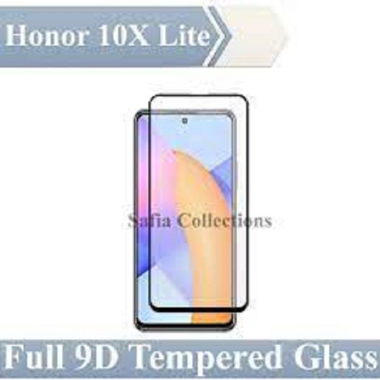 Honor 10X Lite Complete Black 9D 5D 10D 11D 6D Tempered Glass Full Glue Edge to Edge Screen Protector Premium Quality For 10X Lite - Black