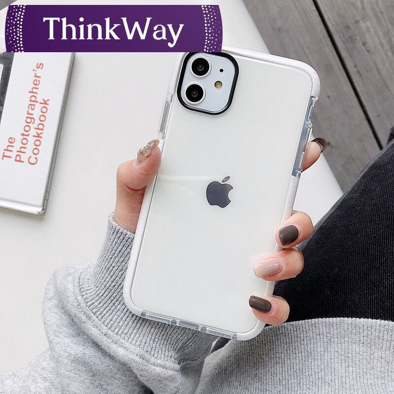ROYE Shockproof Anti Drop Clear Case Cover Hybrid Bumper Glossy For iPhone 12 Pro Max 11 Pro Max XS MAX XR X 8 7 Plus SE