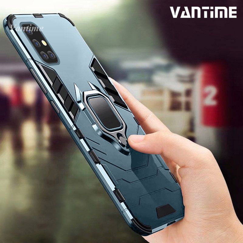 Vantime for Samsung Galaxy A71 Case Hard Shockproof Stand Holder Cover