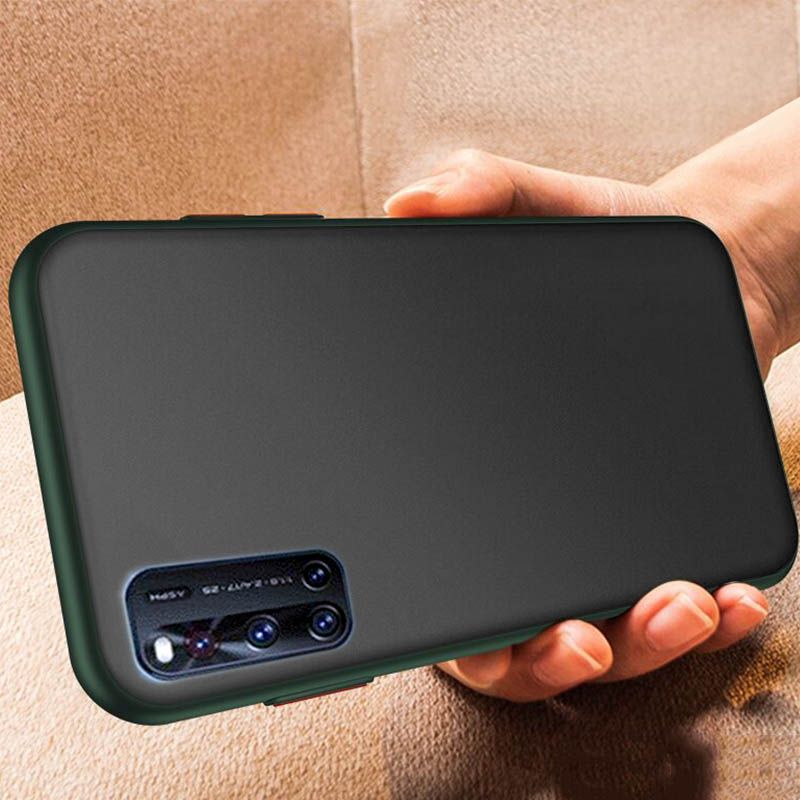 Biruiqu For VIVO V19 Hard Case Translucent Matte Shockproof Baby-skin Feeling Anti-Fall Cover