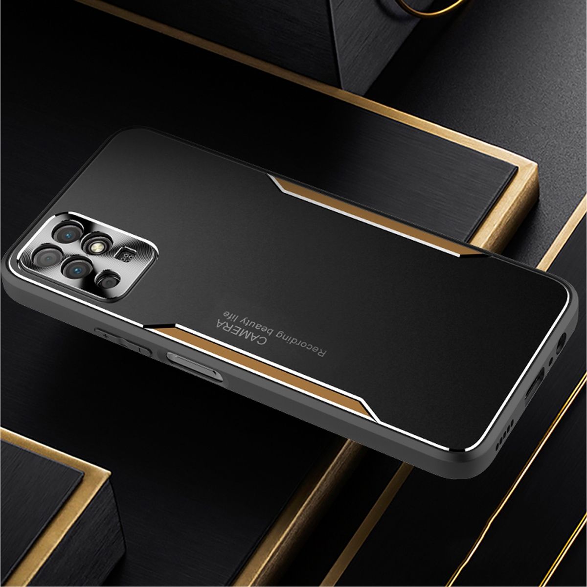 For Honor Play 5T Youth Electroplated Metal Back Panel Soft TPU Bumper Double Shockproof Protective Cover Compatible case
