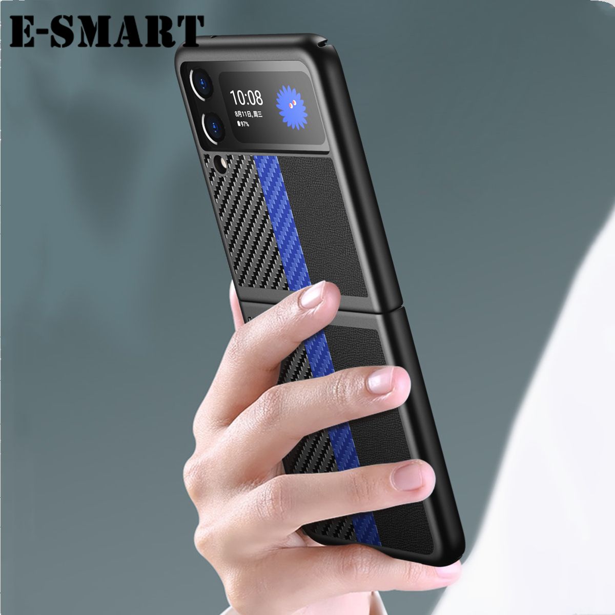 Phone Case For Samsung Galaxy Z Flip3 Back Cover Luxury Flip Stand Leather Case for Samsung Galaxy ZFlip 3