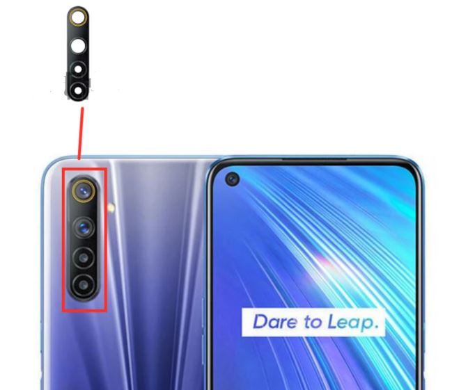 for Realme 6 Camera Main Glass Replacement Glass Slide, Glass Replacement Replace Objective Lens BACK Camera Rear Camera