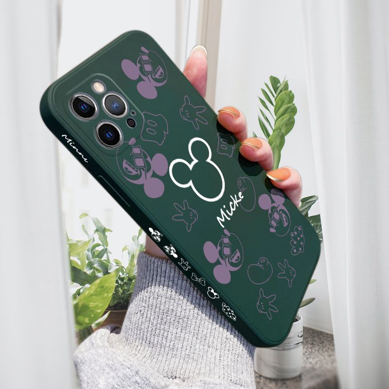 Phone Case For Apple iPhone 12 IP iPhone12 Pro iPhone 12 Pro Max iPhone 12 Mini Case For Boys Girls Cartoon Mickey Mouse Design Disney Casing Camera Protect Case