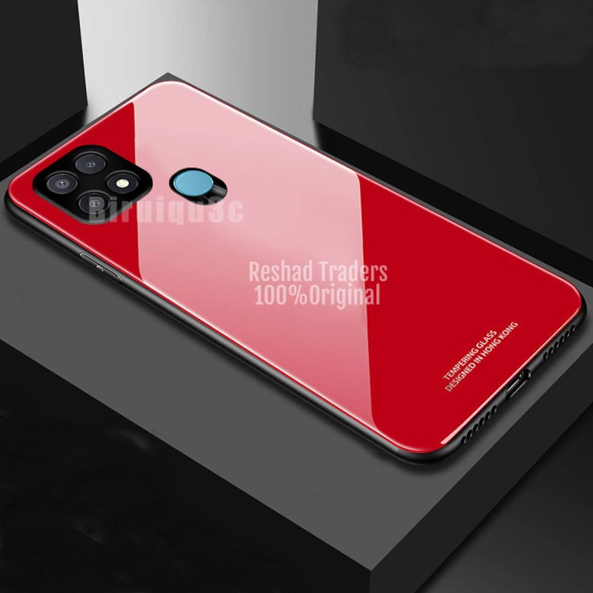 Oppo A15 / Oppo A15s  ▶ a লোগো ওয়াটারমার্ক সহ কেউ ছবি কপি করবেন না। HONG KONG DESIGN Solid Colour Scratchproof Tempered Glass Back Cover Casing phone case cases - Camera