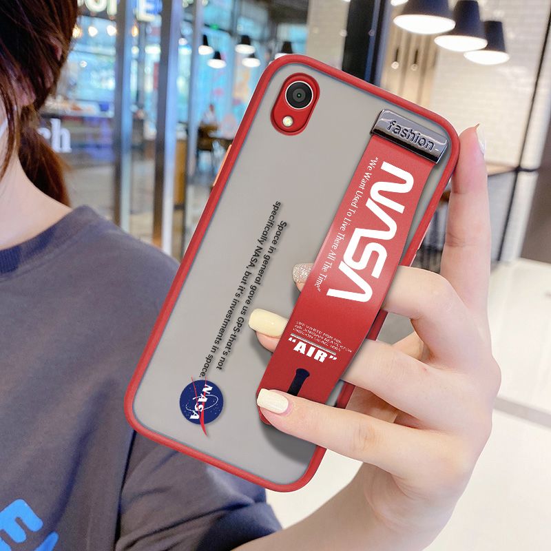 UCUC for ASUS Zenfone Live L1 Wrist Strap Case Popular NASA Wristband Printing Cover Shockproof Frosted Phone Case
