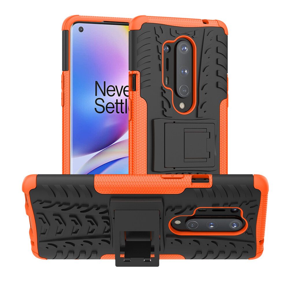 For OnePlus 8 Pro Dual Layer Heavy Duty Armor Tough Hybrid Shockproof Stand Protective Case Cover