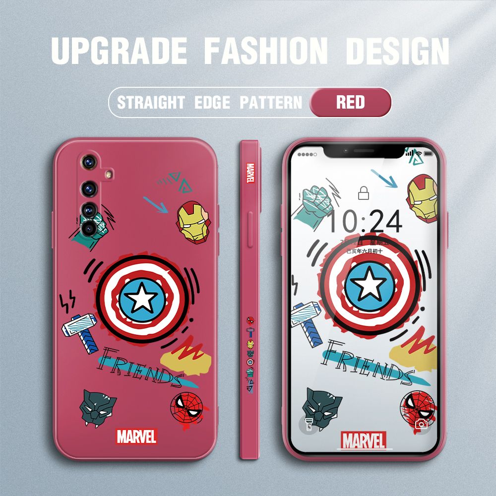 UCUC for Realme X50 Pro 5G Back Cover Creative Shield Ultra Thin Soft Luxury Square Multicolor Liquid Silicone Phone Case