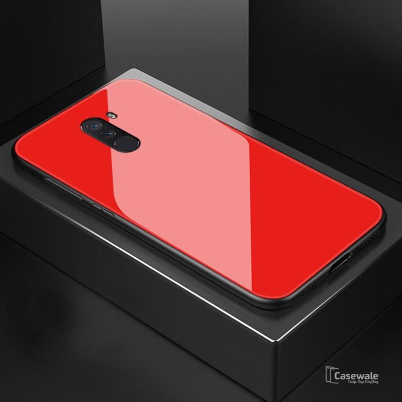 Glass Back Cover For Xiaomi Poco F1 - Red