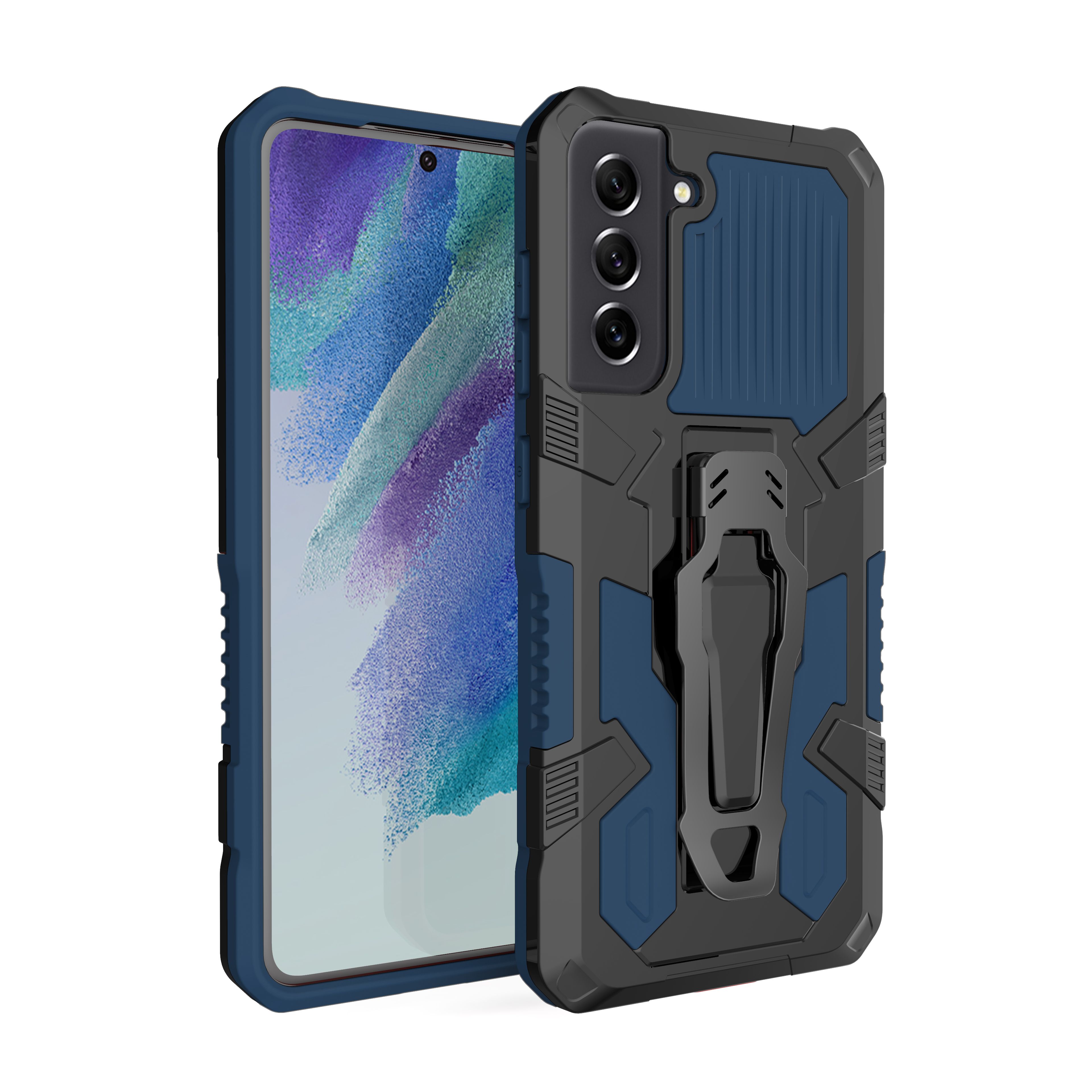 Magnetic Holder For Samsung Galaxy S21 FE 5G Moble Phone Back Case Men Boy Shockproof Clip Belt Clip Bumper Funda Cover