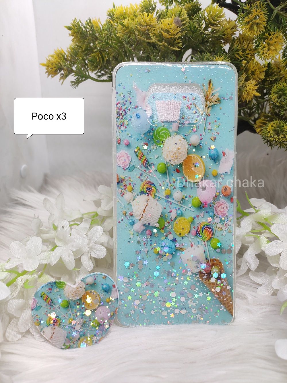 for xiaomi Poco x3 / Poco x3 Pro Back Cover OYESTUFF Flowers Design Printed Soft Back Cover for xiaomi Poco x3 / Poco x3 Pro  (Silicone,Multi-Coloured) with pop up soket - Phone